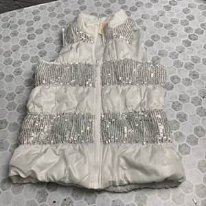 Faded Glory Small White Puffer Vest